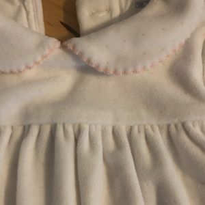 Collared velvet polka dot dress